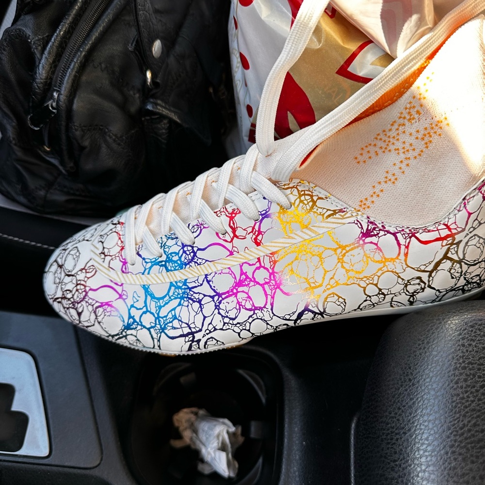 Colorful Patterned Athletic Shoes - image 5